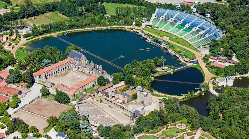  From the air, the huge sprawl of the theme park's many arenas is awesome