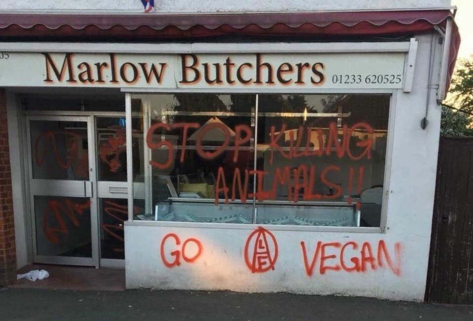  The family-run business in Ashford was daubed with graffiti