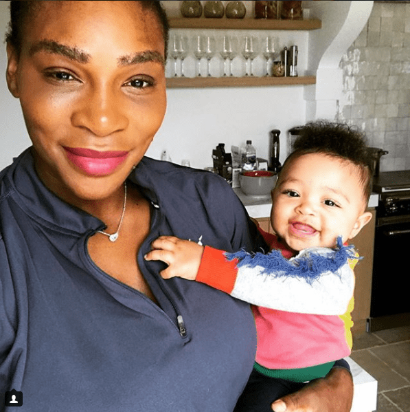 Serena with daughter Alexis Olympia 