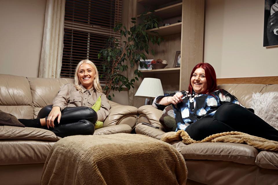 Gogglebox: So what did Izzie and Ellie (l-r) make of that glorious dress? 