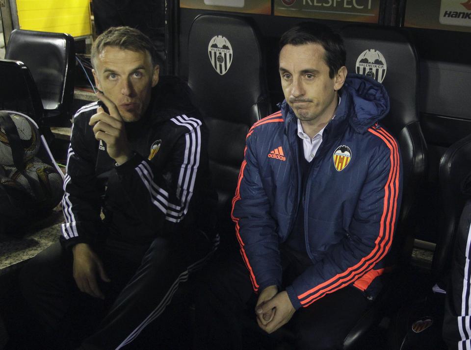  The brothers worked together at Valencia, where Phil was already a coach when Gary took the manager's post