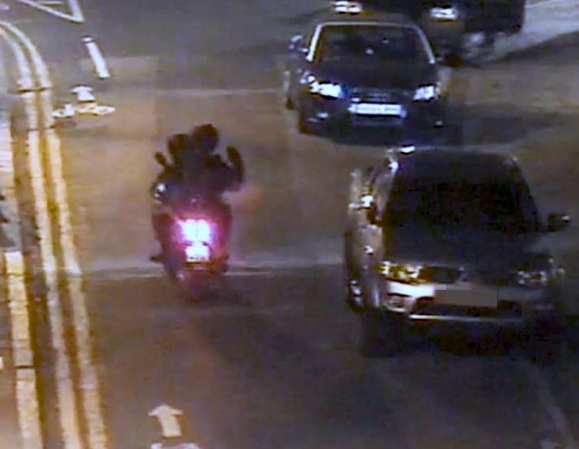  Jurors were shown CCTV footage of the moped passing Mr Pearce and Bailey-Mascoll signaling after spotting his glinting Rolex