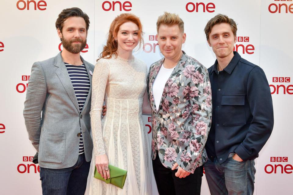  Luke Norris, Eleanor Tomlinson, Christian Brassington and Jack Farthing at the Poldark season four premiere