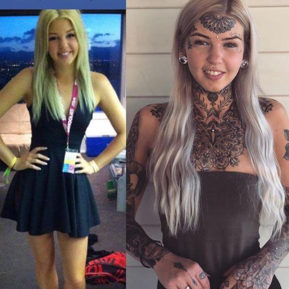  Amber now has more than 50 tattoos, including a number of bold designs on her face