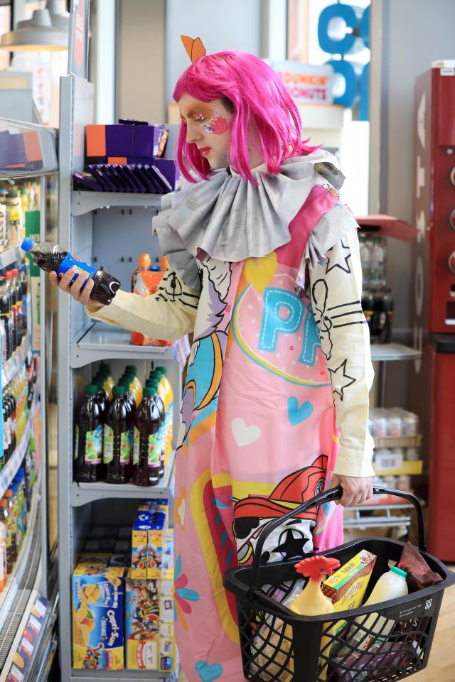  It's safe to say people in the supermarket weren't ready for my get up