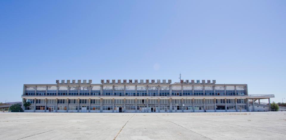 The main terminal, with no cars or passengers outside the front 