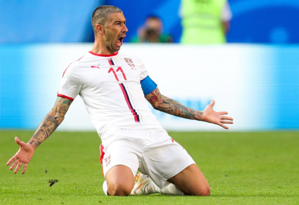  Aleksander Kolarov with the winner against Costa Rica