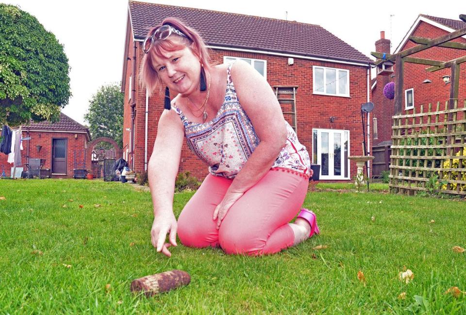  Tracie Wright had planned to let one of her three kids take the World War Two shell to school for 'show and tell' before an eBay collector warned her the bomb was live