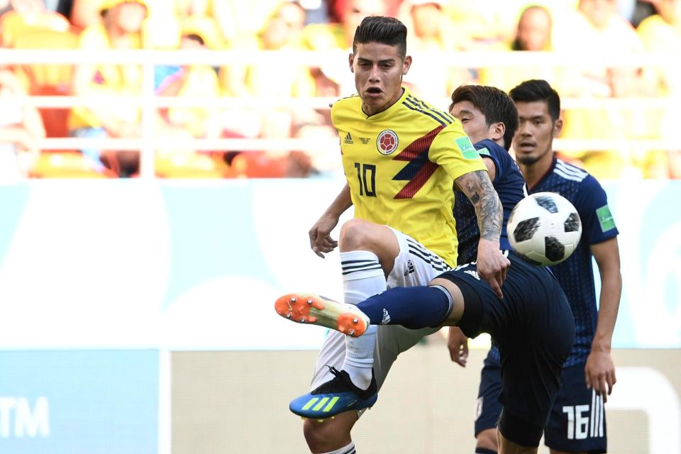 James Rodriguez did not start Colombia's opening match due to injury