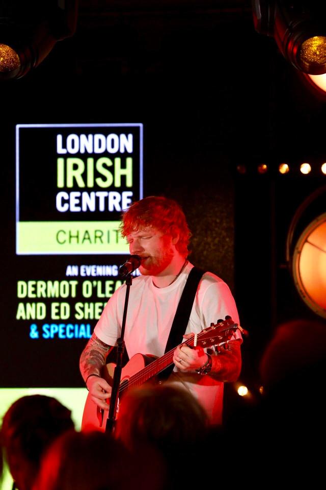  Ed performed to an intimate crowd of just 400 people