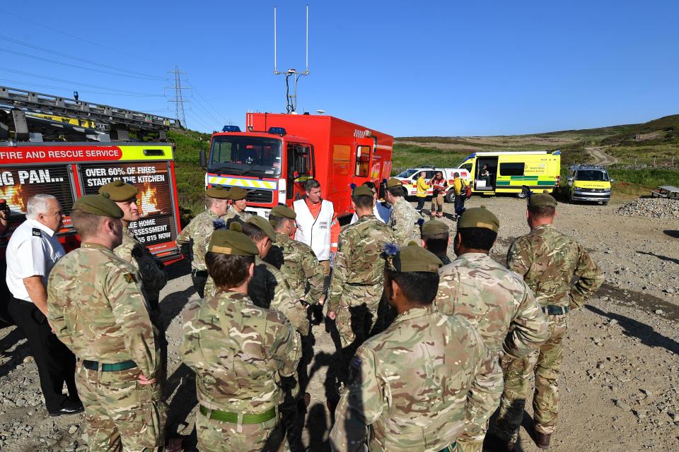  Troops from the 4th Battalion, Royal Regiment of Scotland, have joined more than 100 firefighters