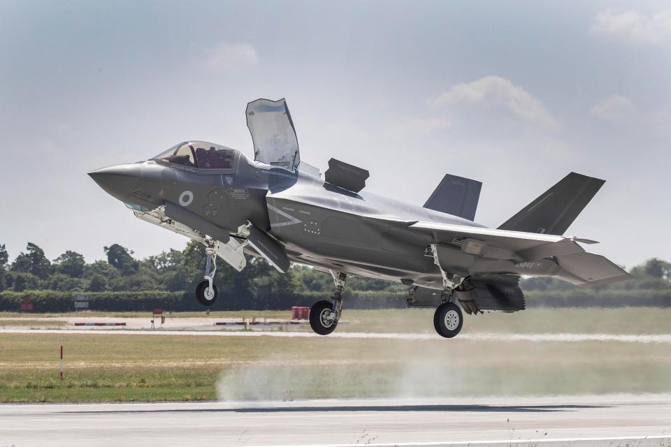  The RAF’s £100million new F-35B fighter jets have finally takes to the skies after being grounded by bad weather