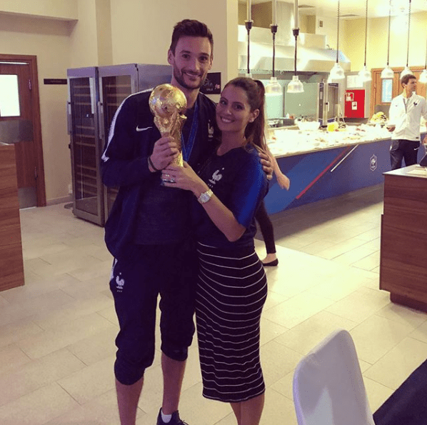 And Hugo Lloris' wife Marine posted a picture of the couple posing with the winning trophy