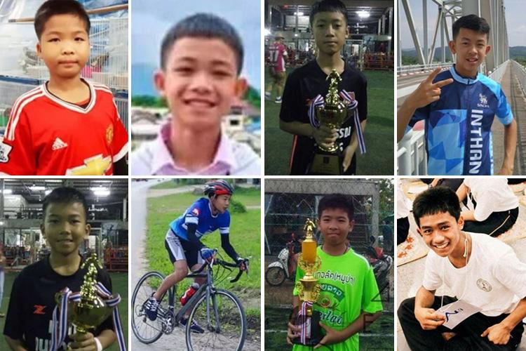  The eight boys who spent last night in the cave