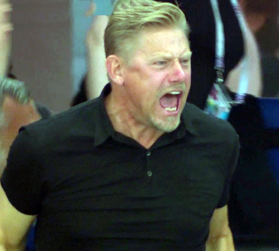  Schmeichel leaped to his feet as his son, Kasper, saved Luka Modric's penalty