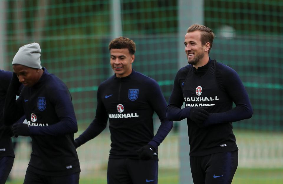  Alli was spotted with Spurs teammate Harry Kane as they geared up for Colombia