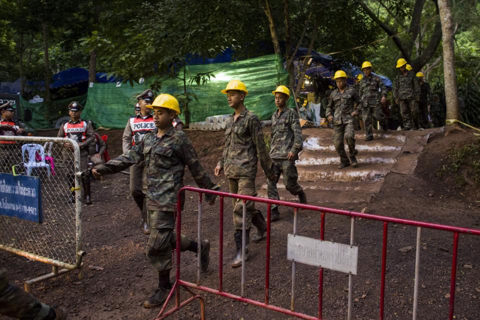 More than 100 shafts are being drilled by workers into the rock to try to reach the boys from above