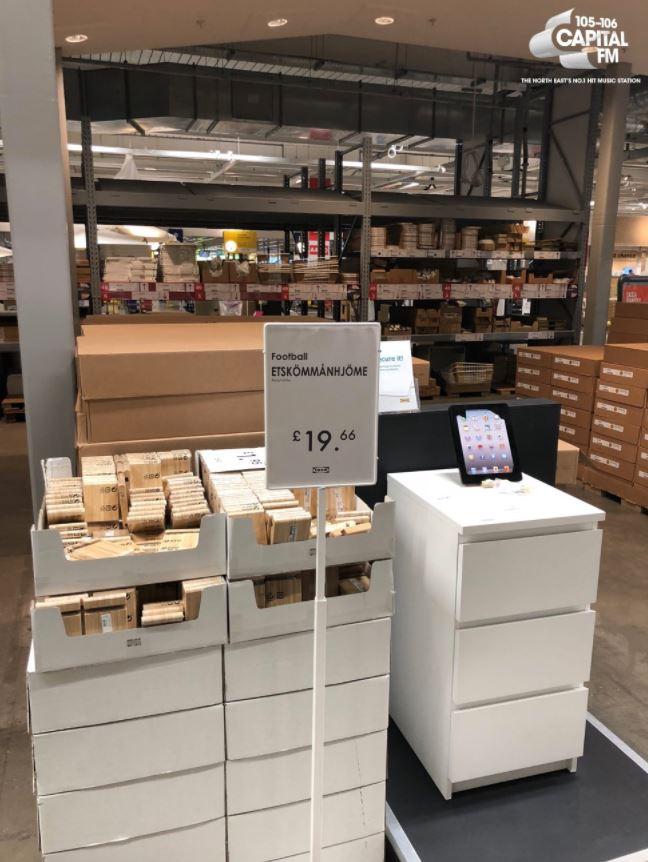  Signs were found on sofas, tables, lamps and other furniture items across the store
