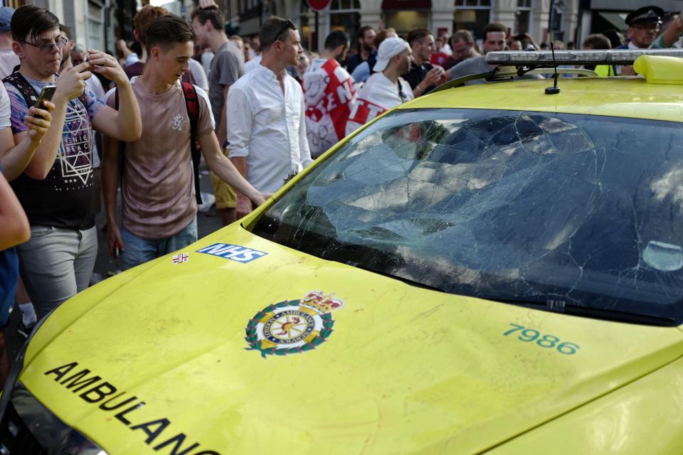  The life-saving motor's screen and bonnet were destroyed in the celebrations, forcing it to be taken off the road for repairs
