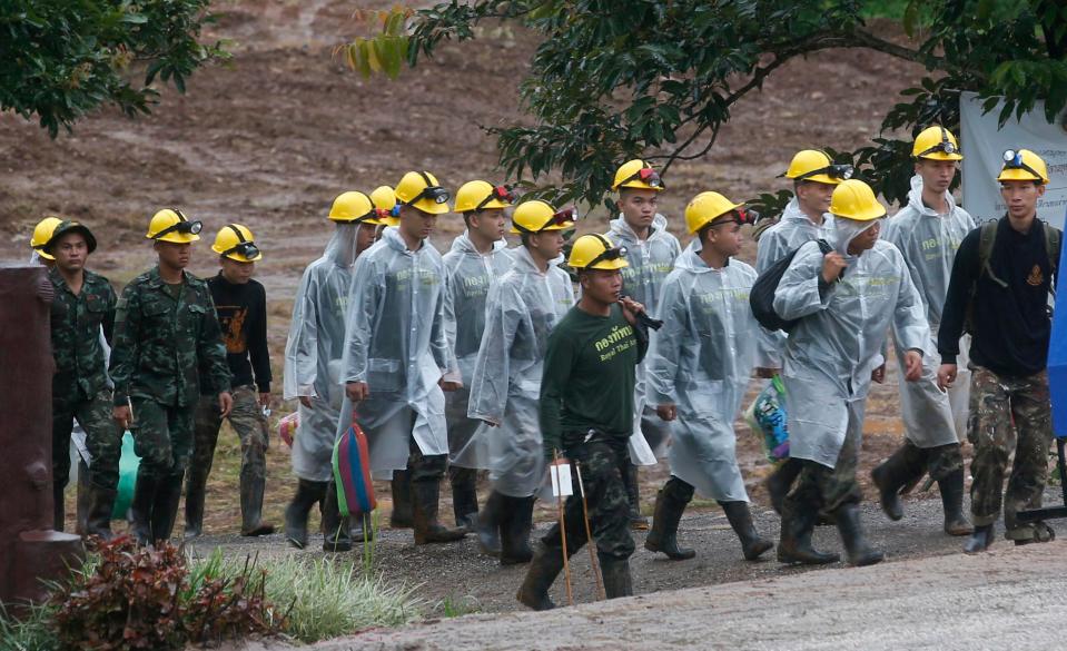  Rescue workers seen before the final phase of the escape bid