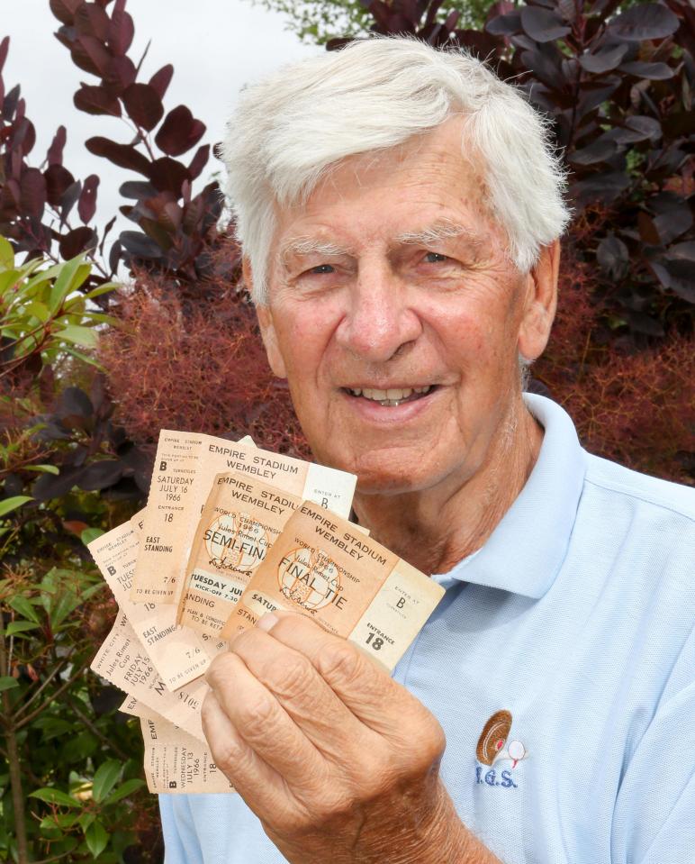  Bryan Douglas, 79, purchased a ticket to every England match during the 1966 World Cup