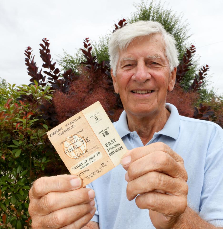  Bryan, with his ticket for the 1966 final, says he has been "very impressed" by the current side