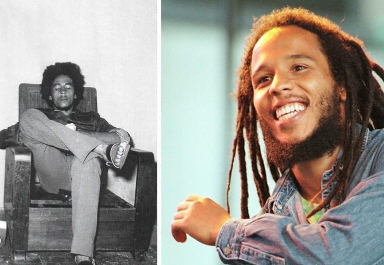  This son, right, is a dread ringer for the old man – Positive Vibration’s in his face for all to see