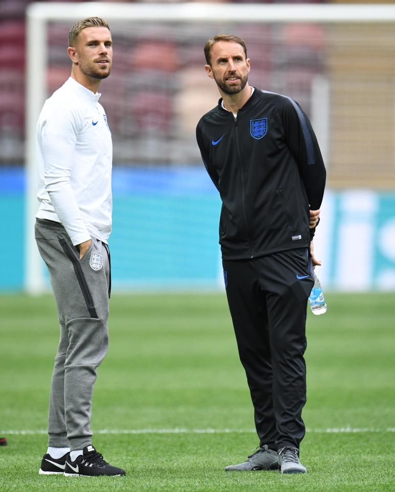  The England manager and his midfield general Jordan Henderson