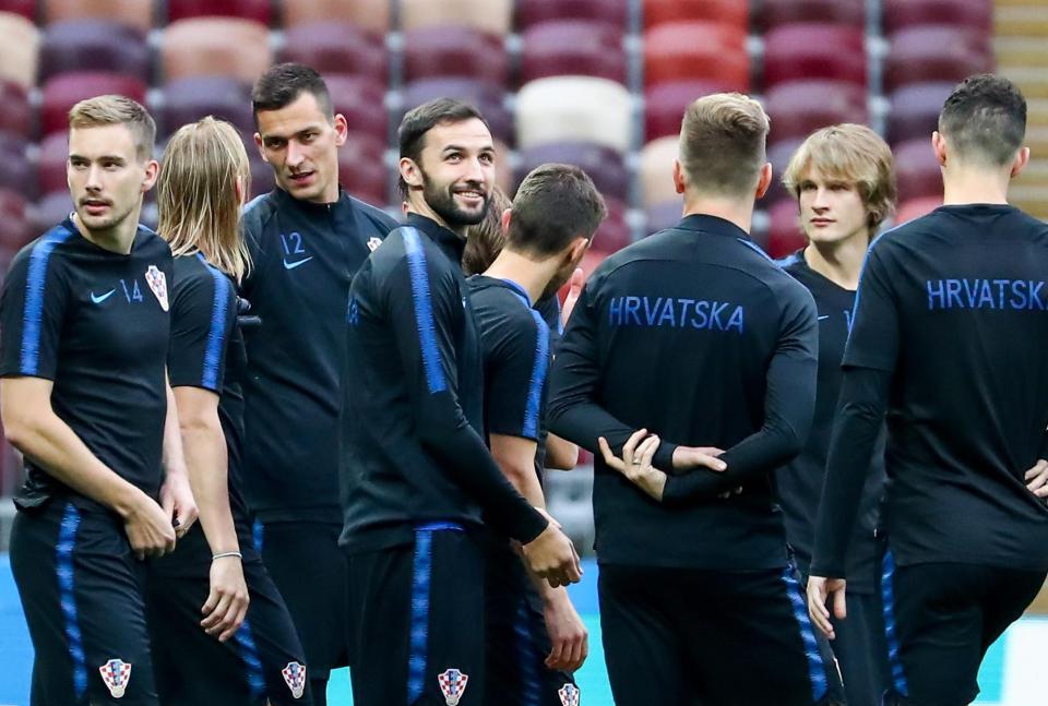  The Croatia team trained at the Luzhniki Stadium before the game