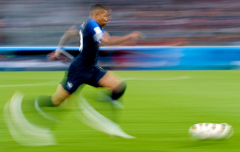 Mbappe showed the sort of pace that has made him so feared this World Cup