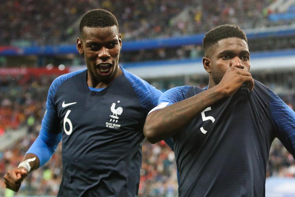Paul Pogba performed a hilarious strut celebration with Umtiti