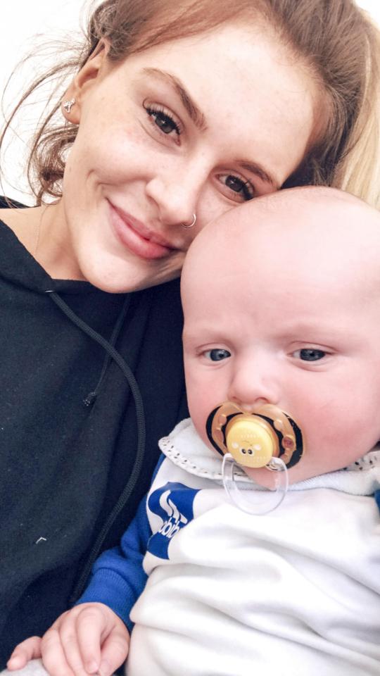  Abbie, pictured with Oscar, started bleeding after sex