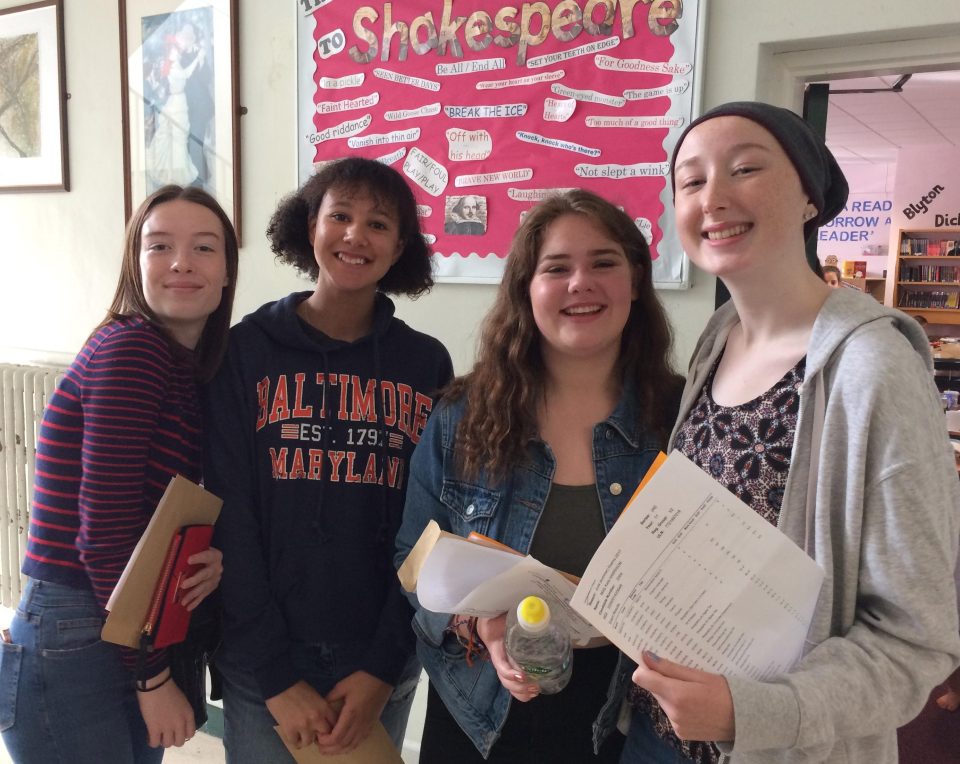  Molly and her friends collect their exam results - she was undergoing treatment at this stage