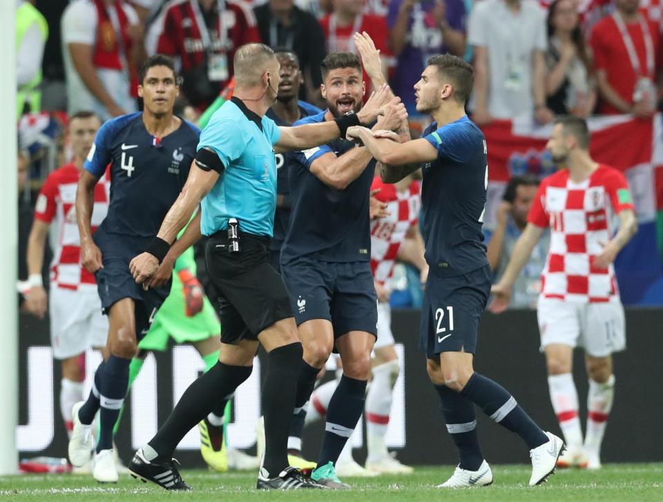 Nobody will have liked to see the French players berating the referee and begging for him to give handball