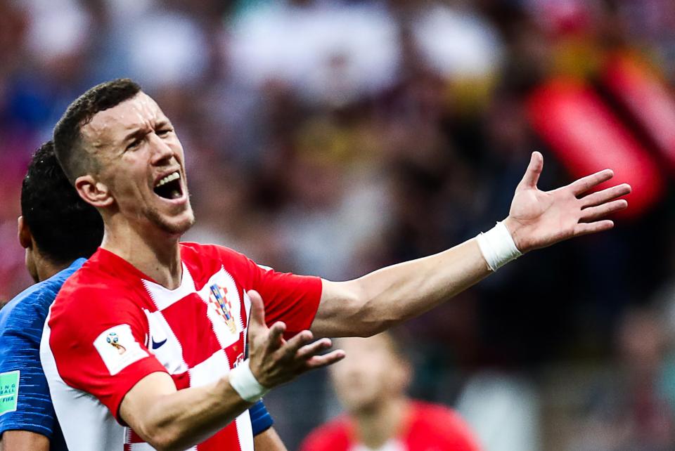 Ivan Perisic could barely believe it as the referee decided to take the decision to VAR