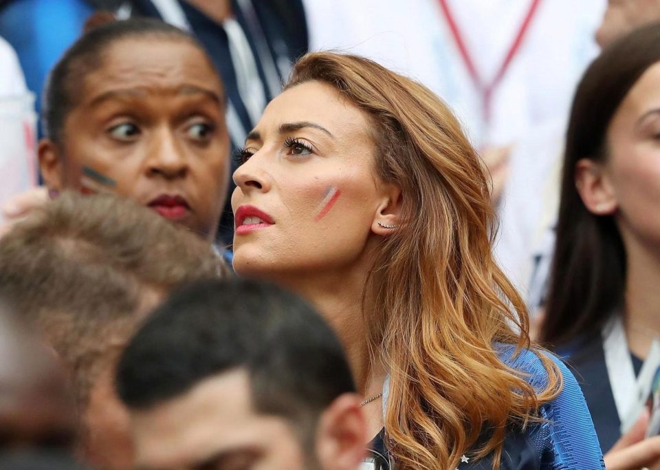 Benjamin Pavard's beau Rachel Legrain-Trapani was seen sporting French face paint at the match