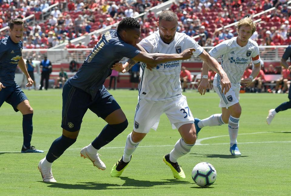  Anthony Martial was disappointing in United's 0-0 draw against San Jose Earthquakes