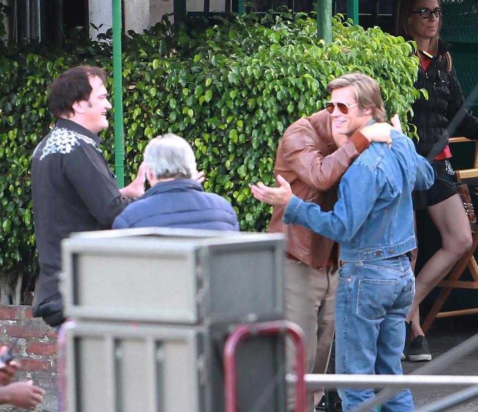  The world famous actors hugged