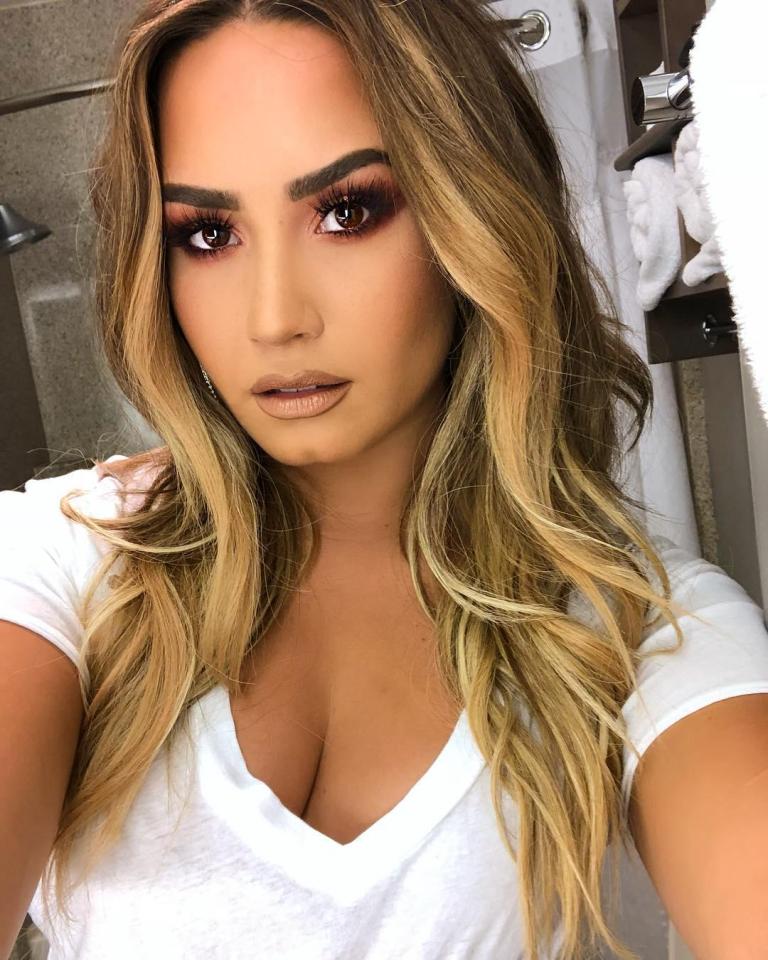  Demi Lovato, pictured here in an image she posted to Instagram on Monday, was rushed to hospital