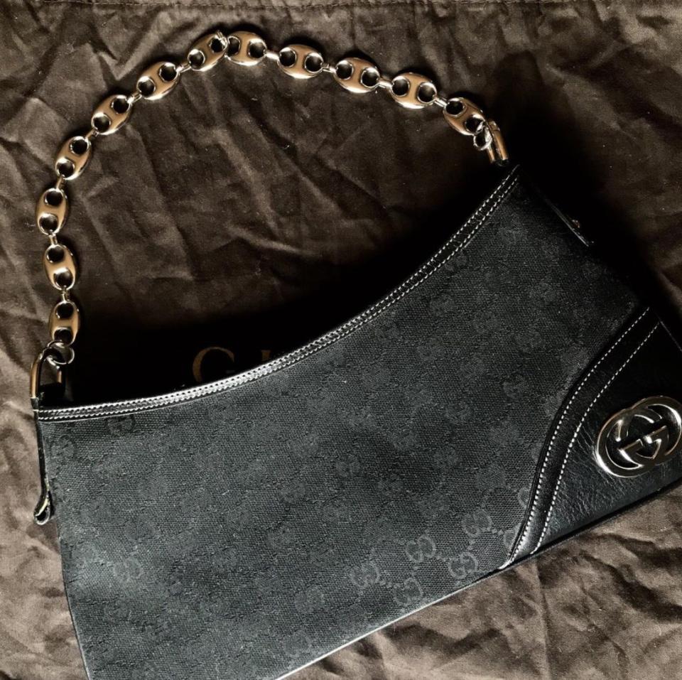  £100: Big brand handbags and accessories – even tiny items like nail varnish do well - Example: Second hand Gucci double G bag