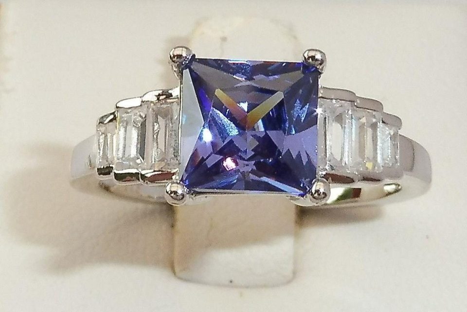  £31.50: Jewellery is huge. Tanzanite and vintage effect rings are trending - Example: Art deco white sapphire and tanzanite ring