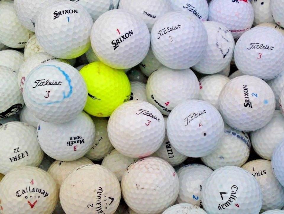  £16.99: Sports goods – equipment plus sportswear - Example: 100 practice golf balls, various makes, used