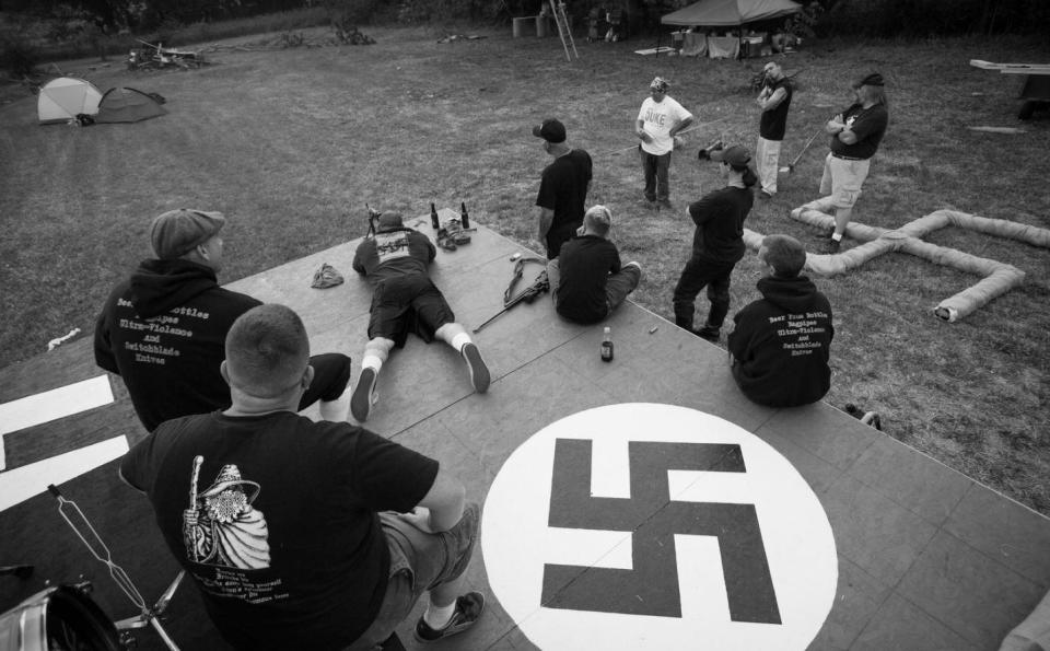 Target practice during the 'Hated and Proud' weekend in Iowa