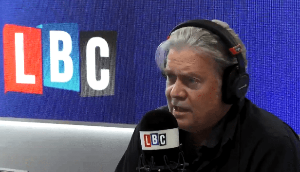 Former Trump adviser Steve Bannon threw his support behind Tommy Robinson