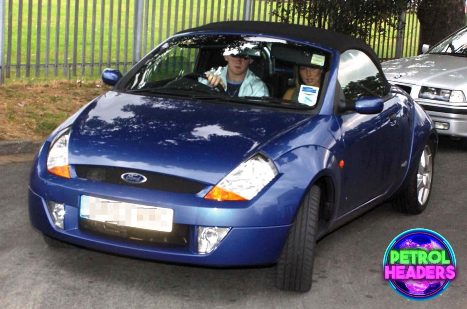  Wayne Rooney at the wheel of his first car with Coleen in 2003