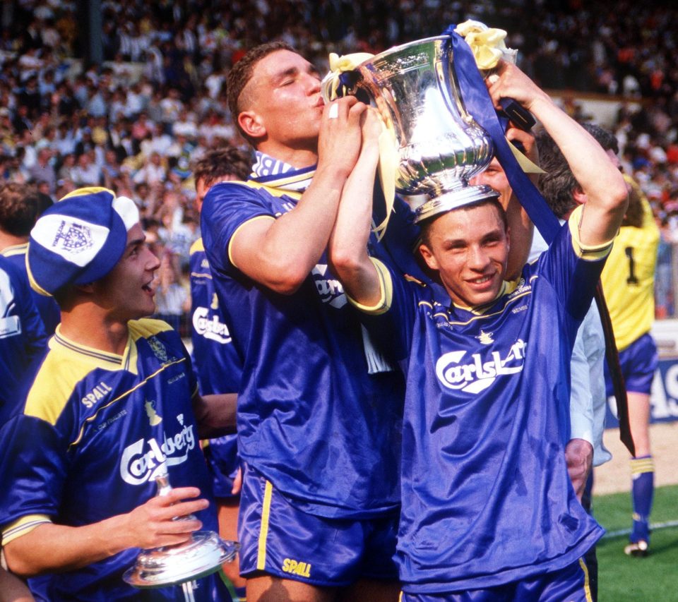 Vinnie Jones helps Wimbledon celebrate their finest hour, beating Liverpool 1-0 to win the 1988 FA Cup final at Wembley