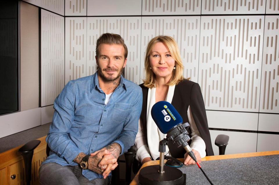 Kirsty Young with David Beckham on Desert Island Discs 