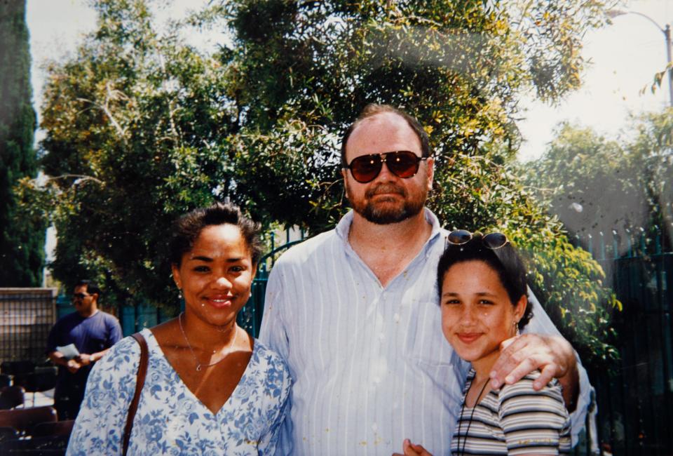  Thomas Markle in happier times with now estranged daughter Meghan and his mother, ex-wife Doria Ragland