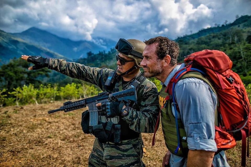 He also visited a so called 'graveyard' for some of the drug bosses slain in the cartel wars
