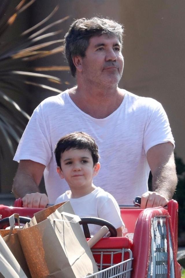 Simon Cowell and his son Eric were spotted shopping in Malibu 